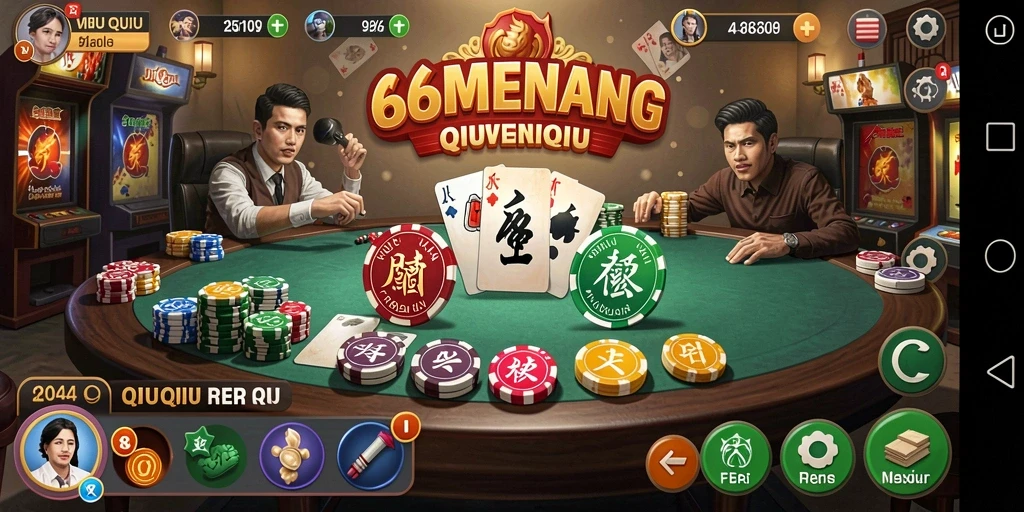 Gameplay QiuQiu yang seru dan mendebarkan di 66MENANG.