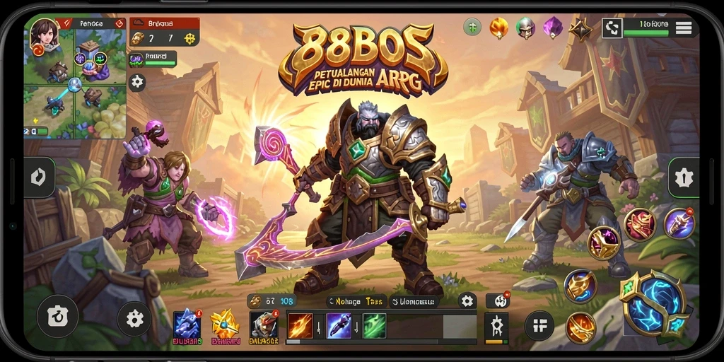 Tampilan menakjubkan dari gameplay ARPG di 88BOS.