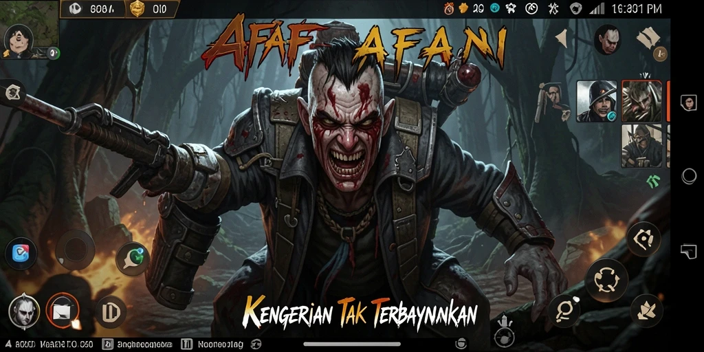 Screenshot yang menunjukkan suasana menegangkan dalam gameplay AFAF.