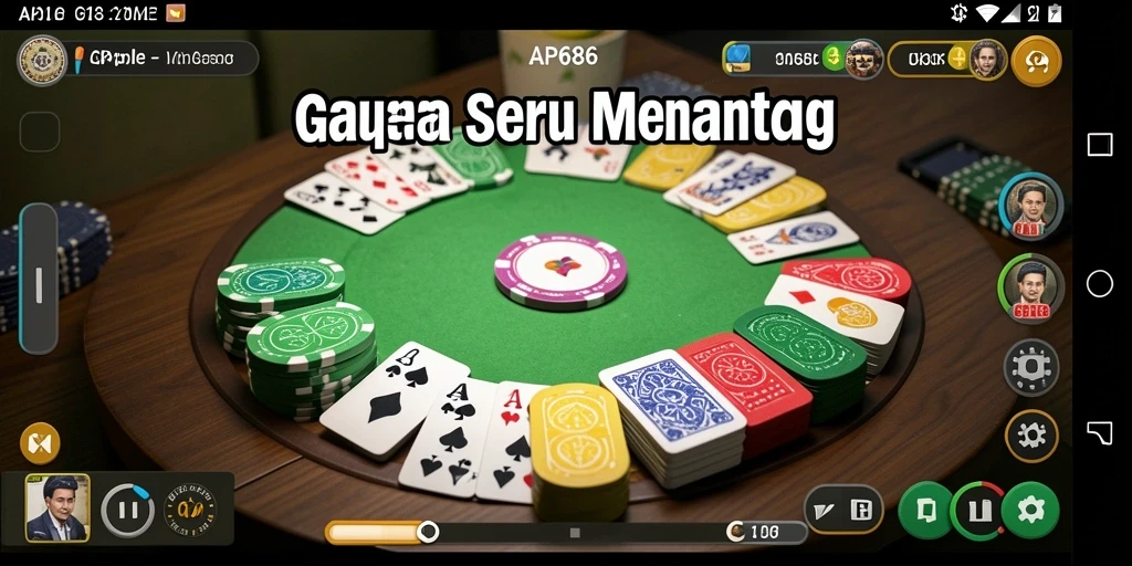 Tampilan gameplay AP686 yang menarik saat bermain Gaple.