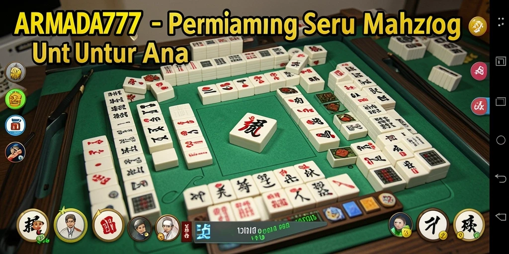 Tampilan permainan Mahjong yang seru dan interaktif dalam ARMADA777.