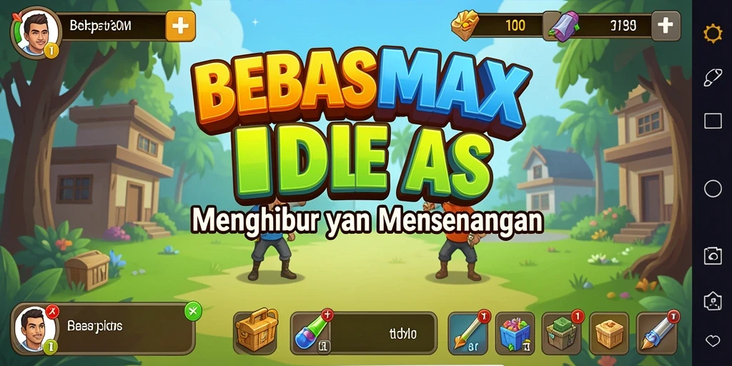 Tampilan gameplay yang menarik dari BEBASMAX dengan aksi Idle yang seru.