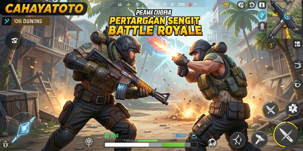 Tampilan gameplay seru di arena pertempuran CAHAYATOTO.