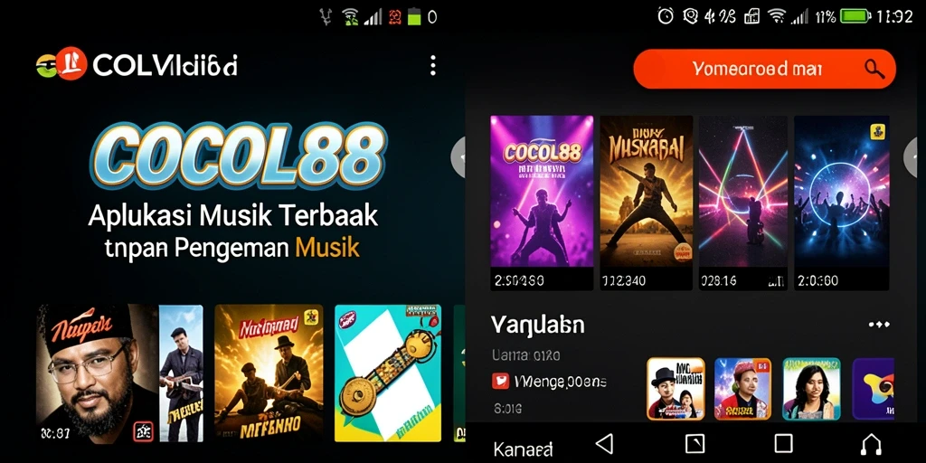 Screenshot utama COCOL88 menunjukkan penggunanya menikmati fitur karaoke saat bernyanyi.