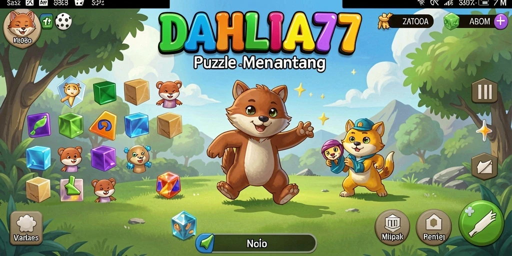 Screenshot gameplay DAHLIA77 menampilkan tantangan Puzzle yang seru.