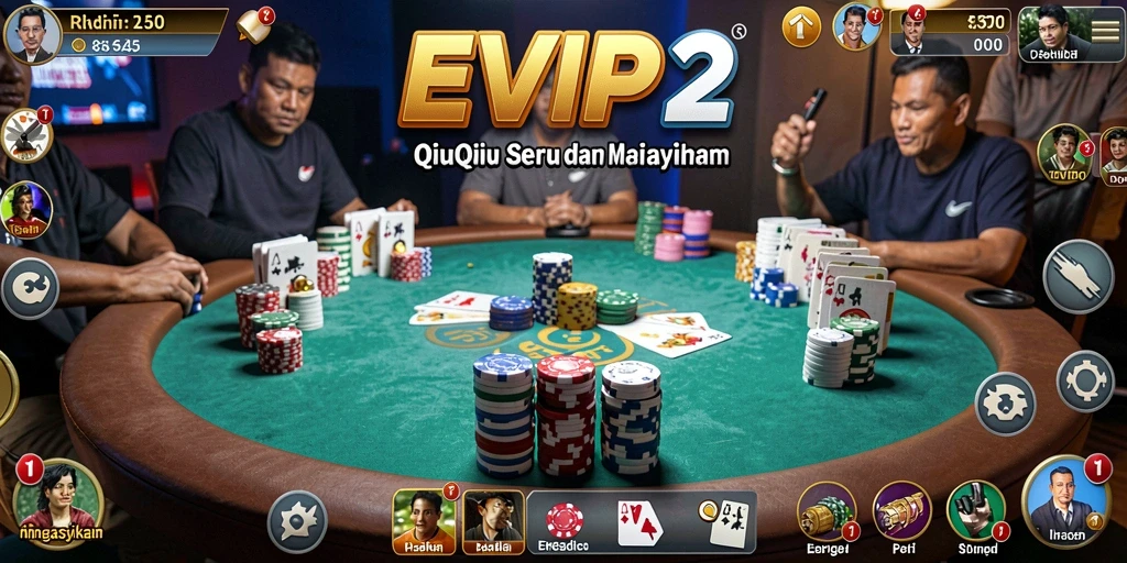 Screenshot gameplay <strong>EVIP2</strong> menampilkan aksi kartu yang mendebarkan.