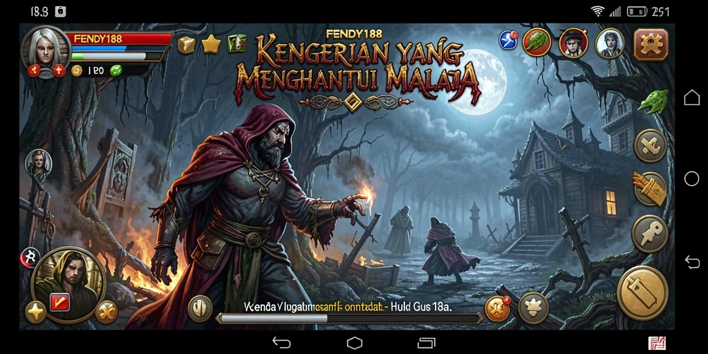 Gameplay FENDY188 menampilkan momen-momen menyeramkan yang mendebarkan.
