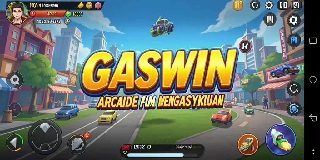Tampilan gameplay GASWIN yang seru dan menantang.