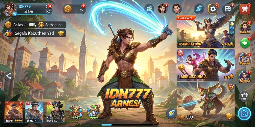 Screenshot utama IDN777 menampilkan tampilan intuitif aplikasi Utility.
