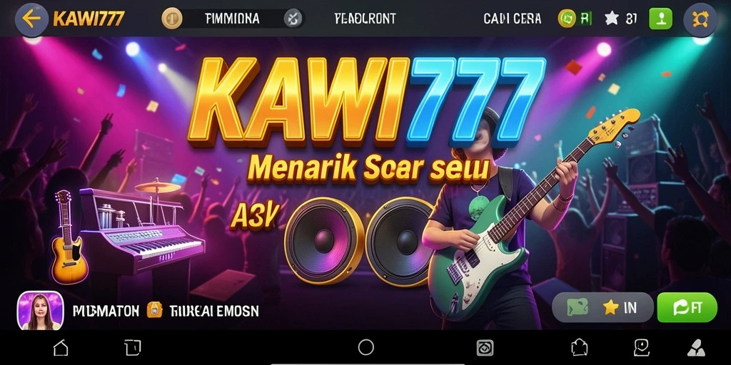 Screenshot gameplay KAWI777 yang menampilkan pengguna bernyanyi.
