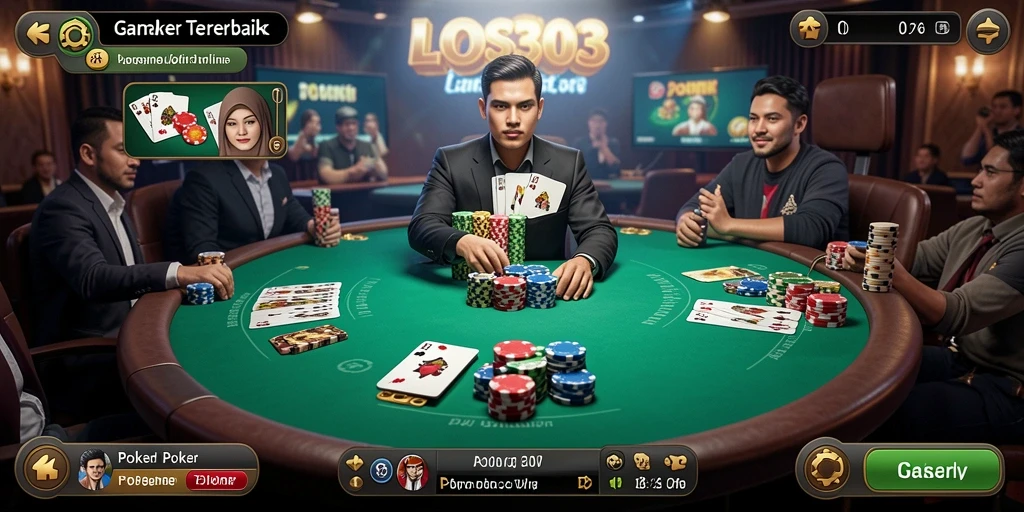 Tampilan screenshot gameplay Poker di LOS303 yang menarik
