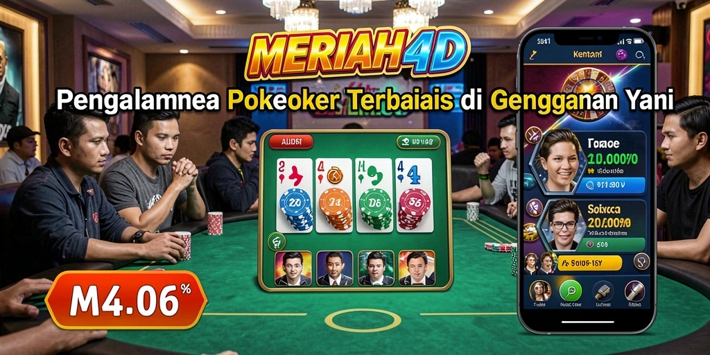 Screenshot permainan Poker MERIAH4D yang seru dan menegangkan.