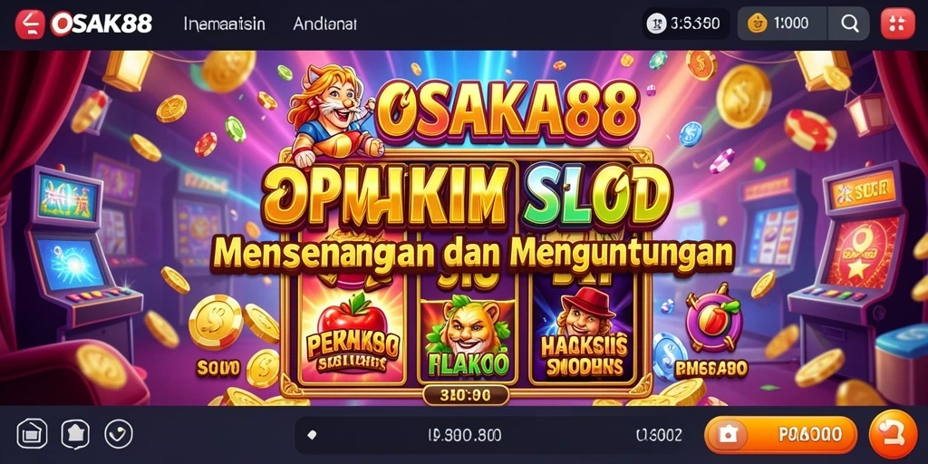 Screenshot utama OSAKA88 menampilkan gameplay Slot yang menyerupai kasino nyata.