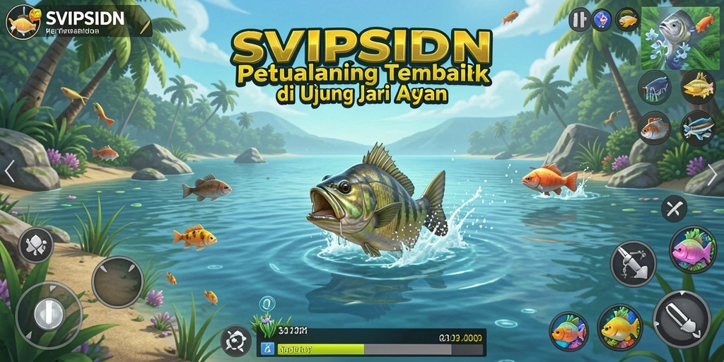 Menampilkan gameplay memancing yang seru dan intens.