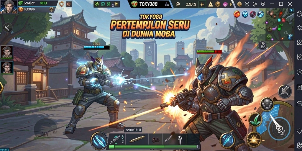 Gameplay seru dalam arena MOBA yang penuh aksi.