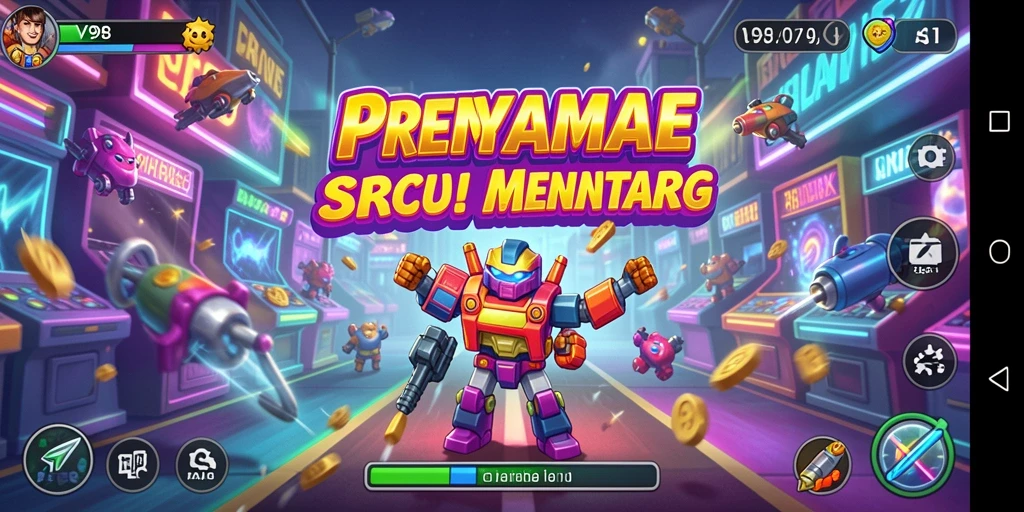 Tampilan gameplay seru dari V98 yang penuh tantangan.